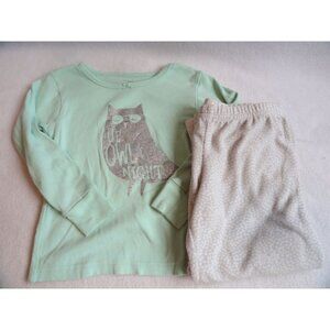 Carters Up Owl Night 2 Piece PJ Set - Girls Size 3T